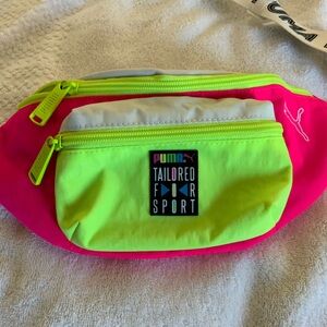 Puma Neon Pink and Lime Green Fanny Pack